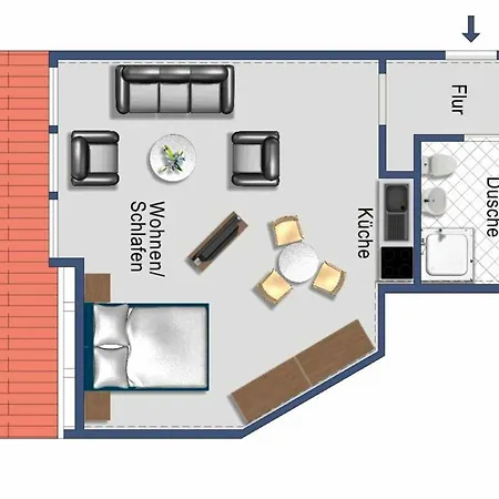 Hof Esterau - Blau-gruen Appartement Heuerstorf